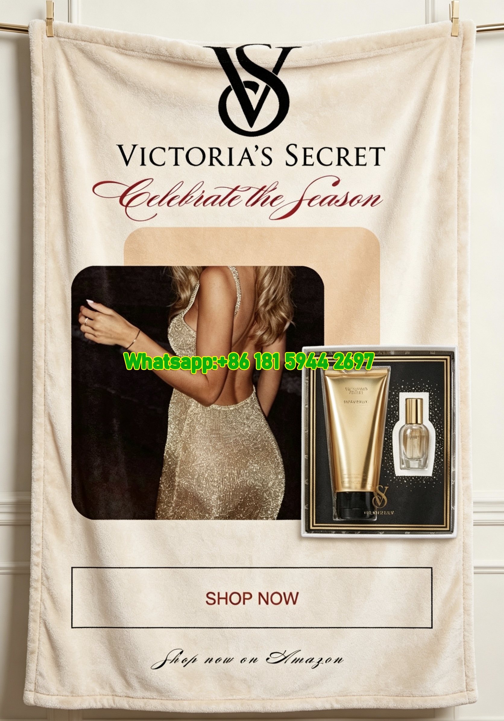 victorias secret heavenly perfume flannel sofa throw blanket V215
